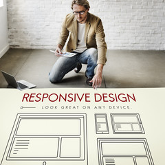 Wall Mural - responsive design layout webpage template concept