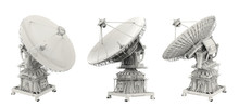Satellite Dish Isolated On White