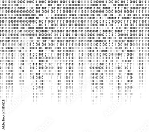 Fotomural Virtual computer binary code abstract background