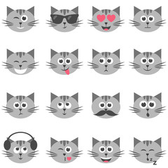 Wall Mural - set of funny cats