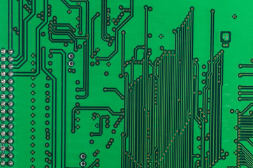 Wall Mural - close-up of electronic circuit board with processor