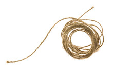 Skein Of Jute Twine On The White Background