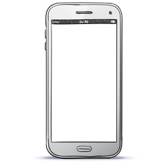 Poster - white smart phone hand drawn vector illustration.