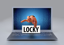 Ransomware Locky - Hand Coming Out Of A Computer