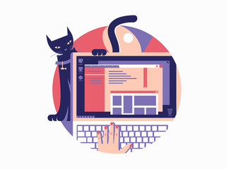 Wall Mural - browser design flat