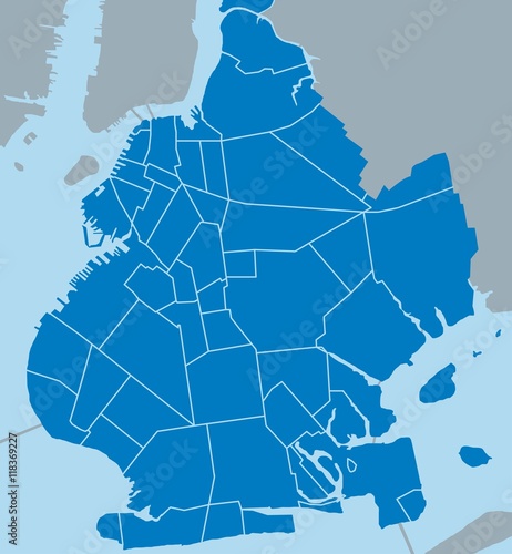 Plakat Mapa Brooklyn