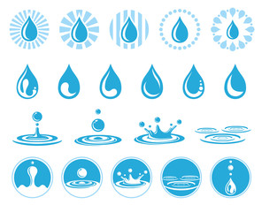 Wall Mural - Water vector icons