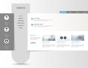 Wall Mural - simple creative website temnplate design. vector eps 10 illustration.