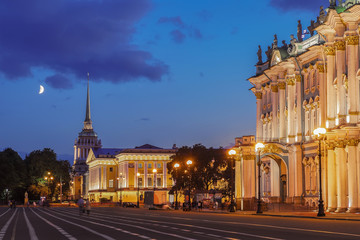 Wall Mural - Winter Palace (Hermitage Museum) and the Admiralty in Saint Pete