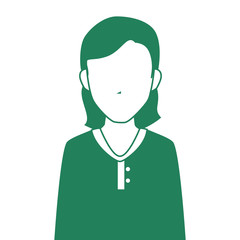 women business  face leader executive office work professional green vector illustration isolated 