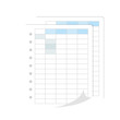 spreadsheet file data financial statistics table bars graph vector illustration isolated