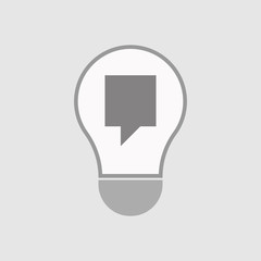 Poster - Isolated line art light bulb icon with a tooltip