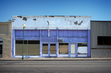 old abandoned commercial building