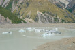Close-up of the iceberg on the Tasman Glacier Terminal Lake in New Zealand's South Island.