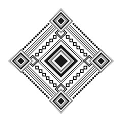 Poster - flat design tribal geometric pattern icon vector illustration