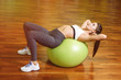 © lanarusfoto - fitness, girl lying on the ball