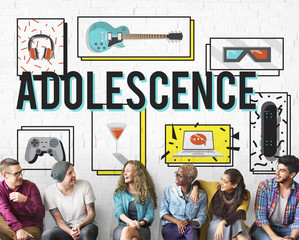 Wall Mural - Adolescence Young Adult Youth Culture Lifestyle Concept