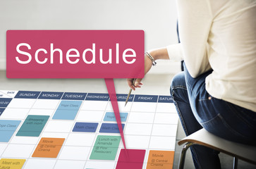 Canvas Print - Schedule Organization Planning List To Do Concept