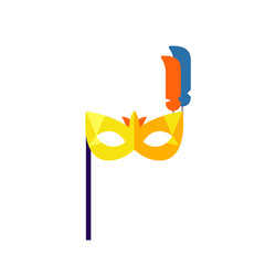 Poster - Carnival Mask with Handle Icon