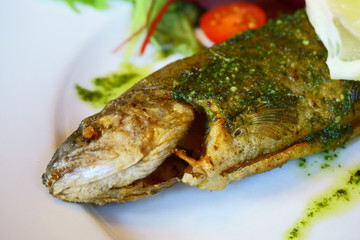 Poster - grilled trout fish