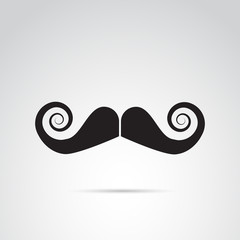 Wall Mural - mustache vector icon.