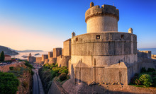 Minceta Tower And Dubrovnik City Walls, Croatia