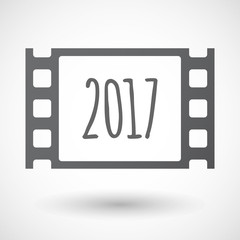 Poster - Isolated celluloid film frame icon with  a 2017 year  number ico