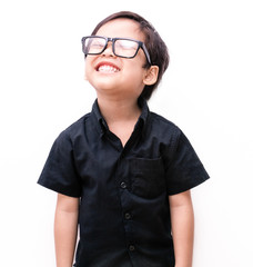 Back t-shirt with  young little happy