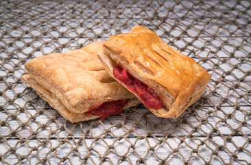 Guava bars tropical island flavor pastry.