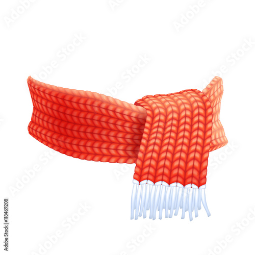 Fotomural Winter Hand Knitted Scarf Flat Pictogram