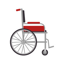 Wheelchair Medical Tool Disability Invalid Medicine Person Equipment Vector Illustration Isolated