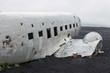 Picture of the crashed DC-3 airplane at the beach of Sandur at Iceland
