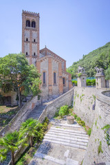 Sticker - Monselice, Italy, June, 23, 2016: cityscape with the cathedral in an old part of town in Monselice, Italy