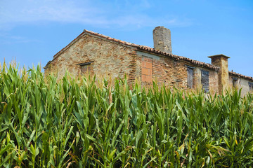 Sticker - Rovigo, Italy - June, 22, 2016: Old farm house in Rovigo, Italy