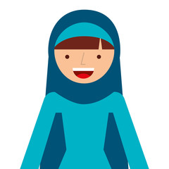 islam woman character isolated icon