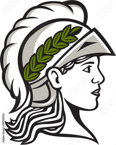 Minerva Head Side Profile Retro Buy This Stock Vector And Explore Similar Vectors At Adobe Stock Adobe Stock