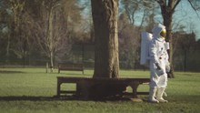  Sad Astronaut Lost In A Park On Earth