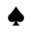 Playing card spade suit flat icon