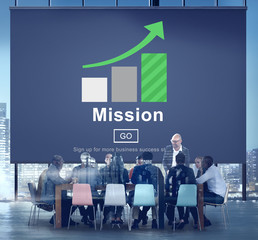 Sticker - Mission Objective Goals Target Vision Strategy Concept