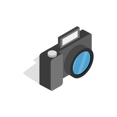 Wall Mural - Camera icon in isometric 3d style on a white background