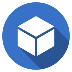 Fototapete - Flat design blue web box vector icon