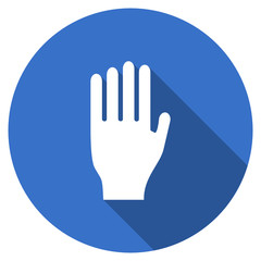 Aufkleber - Flat design blue round web hand vector icon