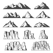 Mountains And Cliffs Icons