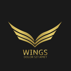 Wall Mural - Golden wings logo