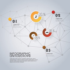 Wall Mural - circle infographic design with pie chart - networks