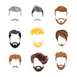 © topvectors - Male Hairstyle Constructor For Face Set