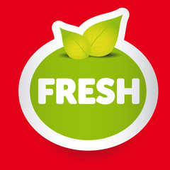 Sticker - Fresh food label vector