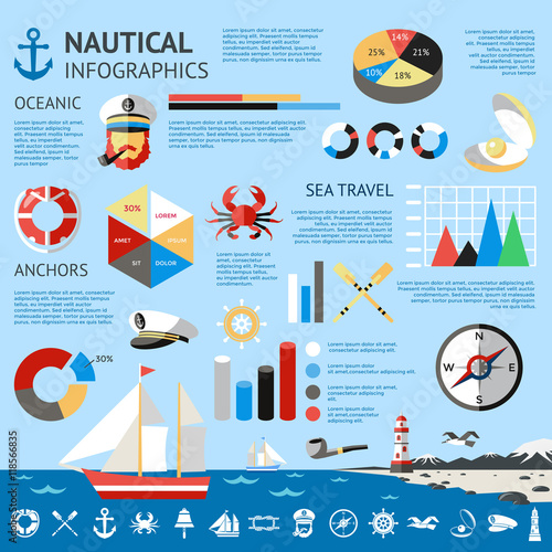 Nautical Colored Infographic