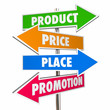 © iQoncept - Product Price Place Promotion 4 Ps Marketing Signs 3d Illustrati
