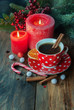 Christmas tea and candle